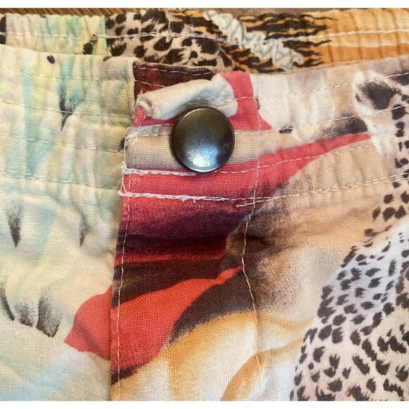 Vintage Jamaican Islander LARGE Mens Shorts tiger leopard animal DISTRESSED pics - Picture 4 of 6